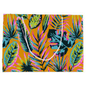 Hawaïaanse tropische bladeren en Planten printpatr Groot Cadeauzakje (Achterkant)