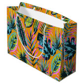 Hawaïaanse tropische bladeren en Planten printpatr Groot Cadeauzakje (Achterkant Gekanteld)