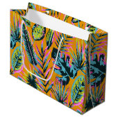 Hawaïaanse tropische bladeren en Planten printpatr Groot Cadeauzakje (Voorkant Gekanteld)