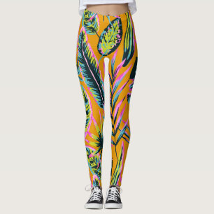 Hawaïaanse tropische bladeren en Planten printpatr Leggings
