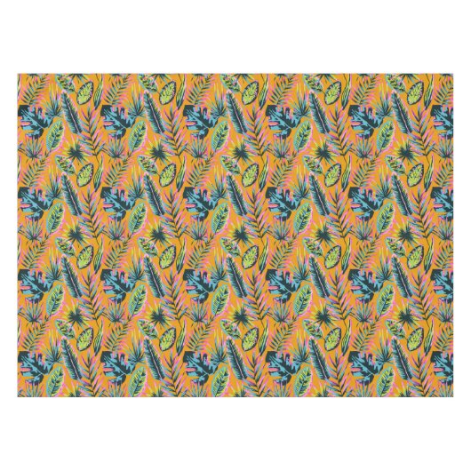 Hawaïaanse tropische bladeren en Planten printpatr Tafelkleed (Voorkant (Horizontaal))