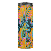 Hawaïaanse tropische bladeren en Planten printpatr Thermosbeker (Achterkant)