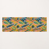 Hawaïaanse tropische bladeren en Planten printpatr Yogamat (Achterkant (horizontaal))