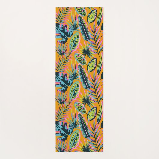 Hawaïaanse tropische bladeren en Planten printpatr Yogamat (Achterkant)