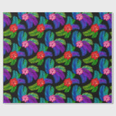 Hawaïaanse Tropische Bloem Cadeaupapier (Vlak)