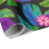 Hawaïaanse Tropische Bloem Cadeaupapier (Rol Hoek)
