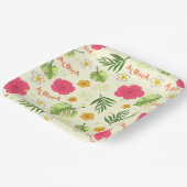 Hawaiaanse Tropische Bloem Papieren Bordje (Gebogen)