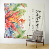 Hawaiaanse Tropische Bloemen Bruidsfeest Wandkleed (In Situ (horizontaal))