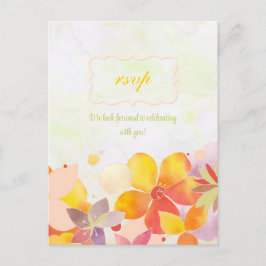 Hawaïaanse Tropische Bloemen Bruiloft RSVP Uitnodiging Briefkaart