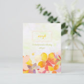 Hawaïaanse Tropische Bloemen Bruiloft RSVP Uitnodiging Briefkaart (Staand voorkant)