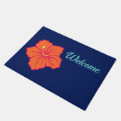 Hawaiaanse tropische bloemen deurmat (Schuin)