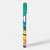 Hawaïaanse tropische bloemen en vlinders monogram Case-Mate iPhone case (Achterkant / Rechts)