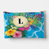 Hawaïaanse tropische bloemen en vlinders monogram etui (Achterkant)