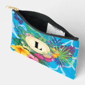 Hawaïaanse tropische bloemen en vlinders monogram etui (Open)