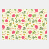 Hawaiaanse Tropische Bloemen  Inpakpapier Vel (Voorkant)