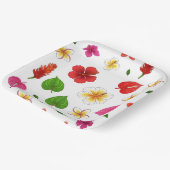 Hawaïaanse tropische bloemen papieren bordje (Gebogen)