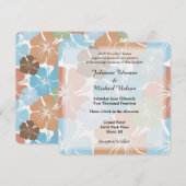 Hawaïaanse tropische hibiscus bloemen bruiloft kaart (Voorkant / Achterkant)