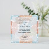 Hawaïaanse tropische hibiscus bloemen bruiloft kaart (Staand voorkant)