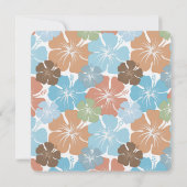 Hawaïaanse tropische hibiscus bloemen bruiloft kaart (Achterkant)