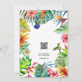 Hawaïaanse Tropische Hibiscus Bruiloft Save the Da Date (Achterkant)