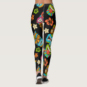 Hawaïaanse tropische print leggings (Achterkant)