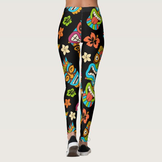 Hawaïaanse tropische print leggings (Achterkant)