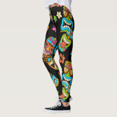 Hawaïaanse tropische print leggings (Links)