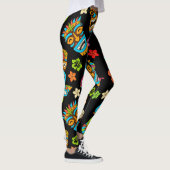 Hawaïaanse tropische print leggings (Rechts)