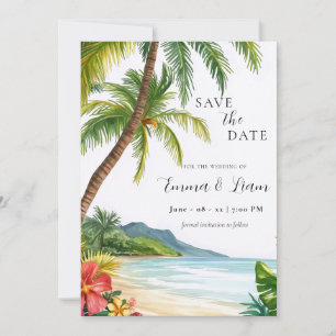 Hawaiaanse Tropische Save The Date Uitnodiging