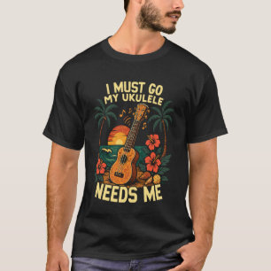 Hawaiaanse Ukulele Uke Ik Moet Gaan Mijn Ukulele H T-shirt