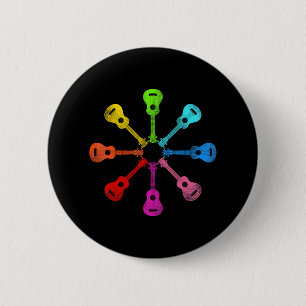 Hawaïaanse ukulele uke regenboog ukulele ronde button 5,7 cm
