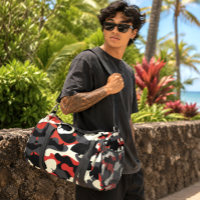 Hawaiaanse Ulua Papio Camo Rood Zwart