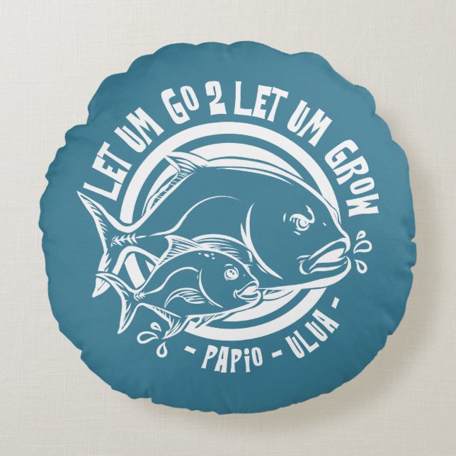 Hawaïaanse Ulua papio trevally Rond Kussen (Voorkant)