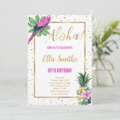 Hawaïaanse verjaardag uitnodiging (Staand voorkant)