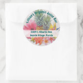 Hawaiaanse verzameling aangepaste bedrijfsadreslab ronde sticker (Tas)