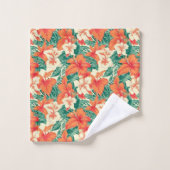 Hawaïaanse vibe esthetische tropische bloemen patr bad handdoek (Wasdoekje)