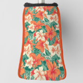 Hawaïaanse Vibe esthetische tropische bloemen patr Golfheadcover (Draai 90)