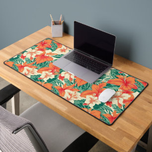 Hawaïaanse vibe tropische bloemen patroon bureaumat