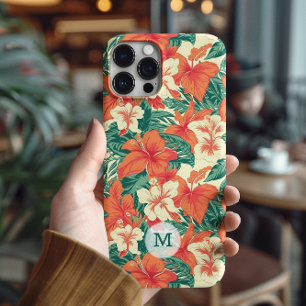 Hawaïaanse vibe tropische bloemen patroon Case-Mate iPhone 14 pro hoesje