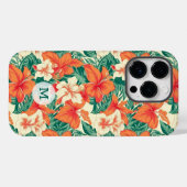Hawaïaanse vibe tropische bloemen patroon Case-Mate iPhone case (Achterkant (horizontaal))
