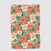Hawaïaanse vibe tropische bloemen patroon golfhanddoek (Voorkant)