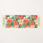 Hawaïaanse vibe tropische bloemen patroon monogram yogamat (Voorkant (horizontaal))