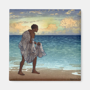 Hawaïaanse visser - Charles William Bartlett - 19 Magneet