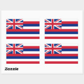 Hawaïaanse vlag rechthoekige sticker (Vel)