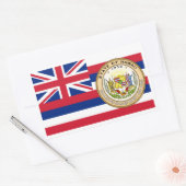Hawaïaanse Vlag & Zegel, Vlag van Hawaï Rechthoekige Sticker (Envelop)