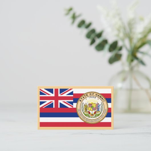Hawaïaanse Vlag & Zegel, Vlag van Hawaï Visitekaartje (Staand voorkant)