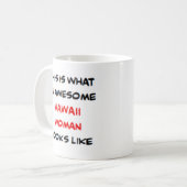 Hawaiaanse vrouw, geweldig koffiemok (Voorkant links)