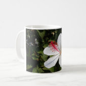 Hawaïaanse witte hibiscus koffiemok (Voorkant links)