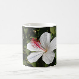 Hawaïaanse witte hibiscus koffiemok