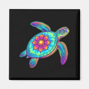 Hawaiaanse zeeschildpad Tie-Dye Hawaii Kleurrijk s Magneet
